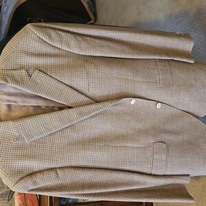 Peter Millar Checkered Blazer in Tan and Brown